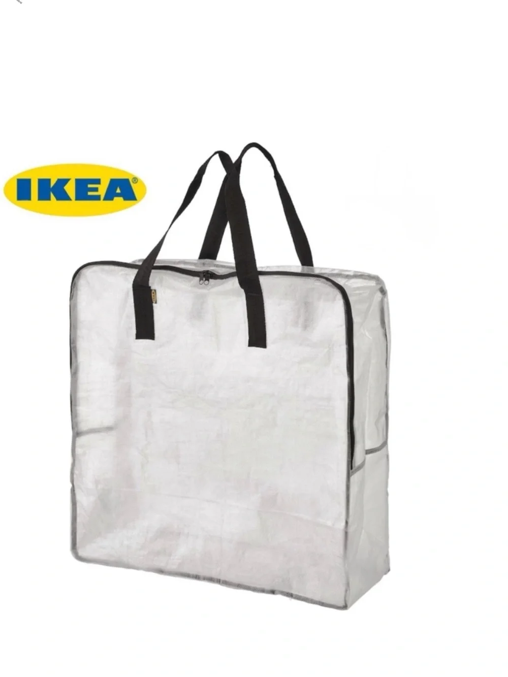 IKEA DIMPA Clear Durable Transparent Bag Fexible Extra Large Storage Bag